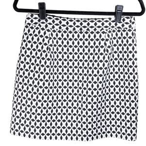 Banana Republic Black White Geometric Jacquard Mini Skirt 6